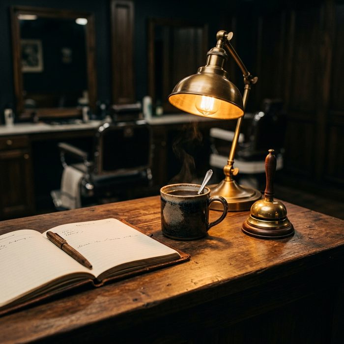 Interior de la barbería