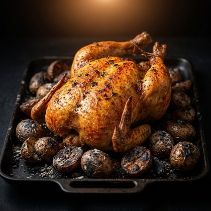 Pollo al rescoldo